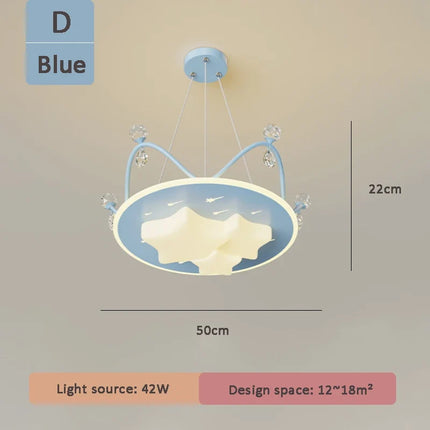 Lustre suspension nuage cristal décoratif pour chambre d'enfant — LZ4QX9