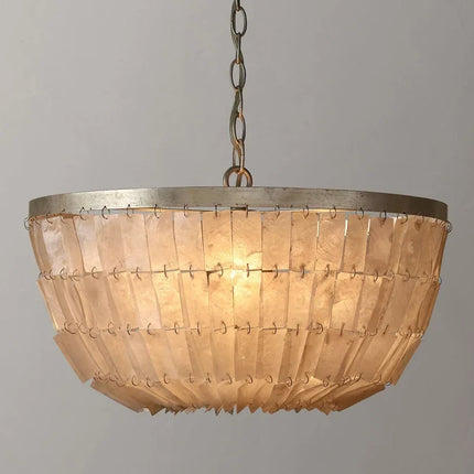 Lustre rétro en coquillage pour décoration intérieure élégante — LZ4X9T2