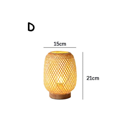 Lampadaire artisanal en rotin naturel pour intérieur et extérieur — LZ4X9M