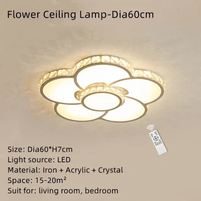 Plafonnier LED moderne pour éclairage intérieur et ambiance romantique — LZ4N7Q2T