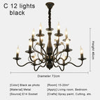 C 12 feux noir 1 / Lumière chaude / CHINE