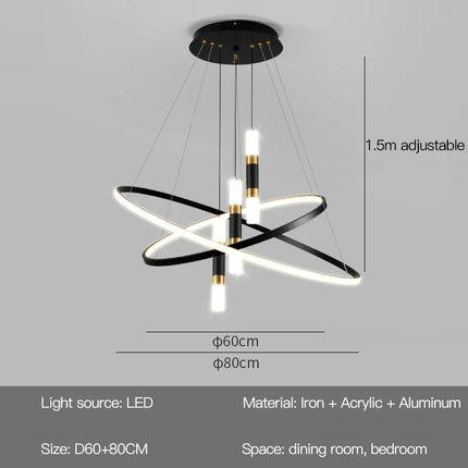 Lustres LED rondes modernes pour salon salle à manger cuisine île Lustre suspension lumières luminaire décor à la maison éclairage intérieur