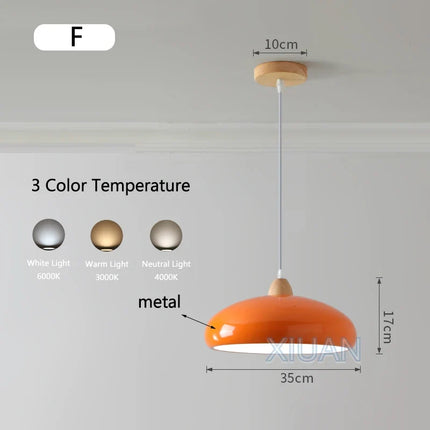 Suspension LED nordique en bois massif pour restaurant — LZ4X9T