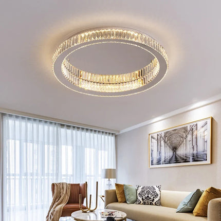 Plafonnier circulaire en cristal pour décoration intérieure moderne — LZ4X9P2Q