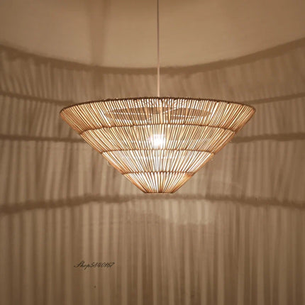 Suspension en rotin fait main style nordique wabi sabi — LZ4X9Q