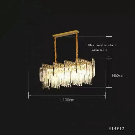 Lustre en cristal dimmable pour ambiance élégante — LZ4G7XQ