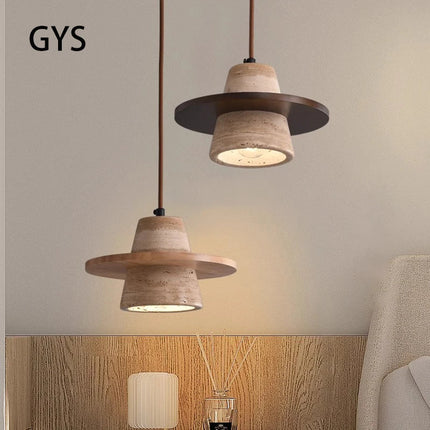 Lustre petit style rétro médiéval avec LED en pierre — LZ4X9T2