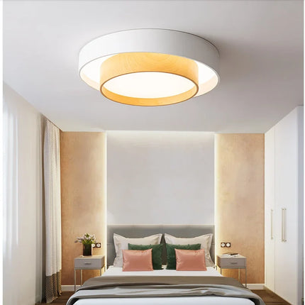 Plafonnier LED en bois simple pour entrée et couloir — LZ4X9P2