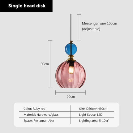 Suspension luminaire en verre forme bonbon pour décoration maison — LZ4X9T2