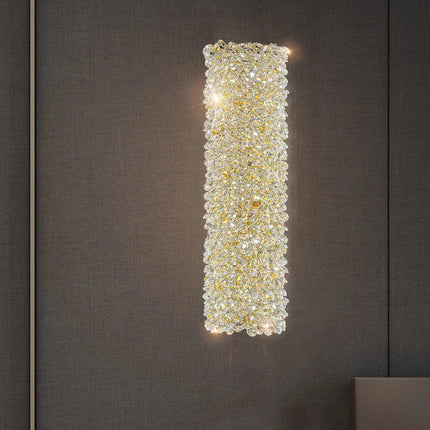 Applique murale dorée avec ampoule cristal clair et fil réglable — LZ4Q7M9