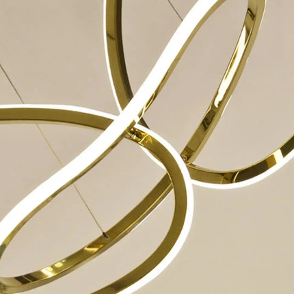 Suspension artistique en acier inoxydable doré moderne — LZ4X9T