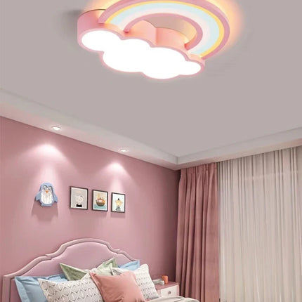 Plafonnier enfant motif nuages et arc-en-ciel pour garçon et fille — LZ4N7Q2