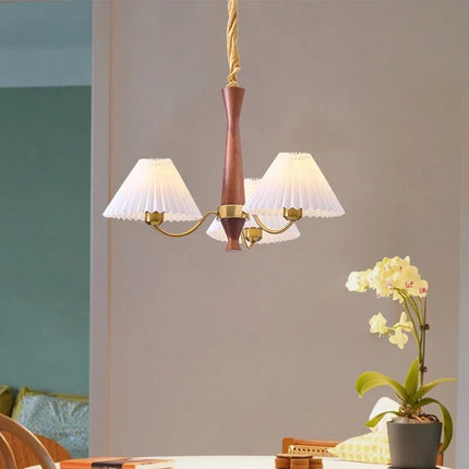 Lustre suspendu en bois pour décoration lumineuse — LZ4XJ9