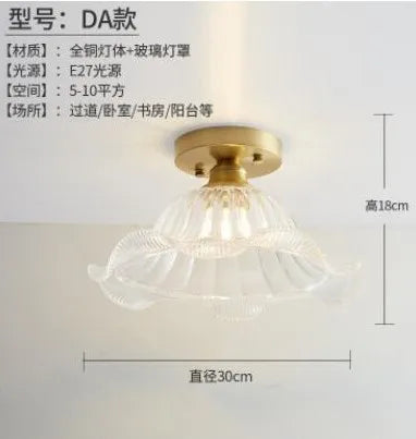 Plafonnier LED vintage en verre style nordique pour intérieur moderne — LZ4Q9T1