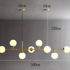 8 têtes or 160cm / Blanc froid