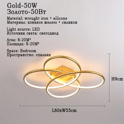 Plafonnier LED intelligent à design floral moderne — LZ4X9T2