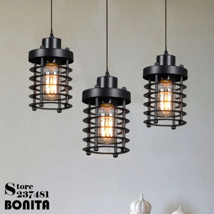 Suspension industrielle vintage en fer style nordique — LZ4G7X2