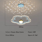 Fleur bleue Dia50cm / Gradation tricolore