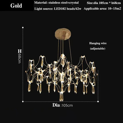 Lustre moderne en cristal pour intérieur élégant — LZ4Q7M2