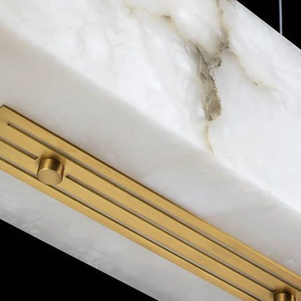 Lustre suspension minimaliste en marbre et cuivre pour intérieur moderne — LZ4X9T