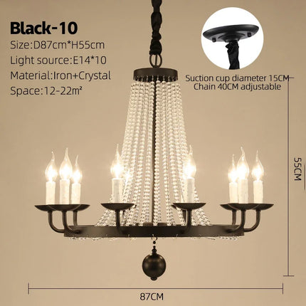 Lustre suspension en cristal lumineux pour décoration intérieure — LZ4X9M