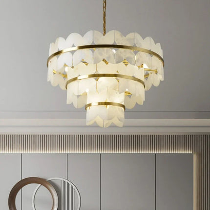 Suspension minimaliste en marbre naturel et cuivre design — LZ4X9Q