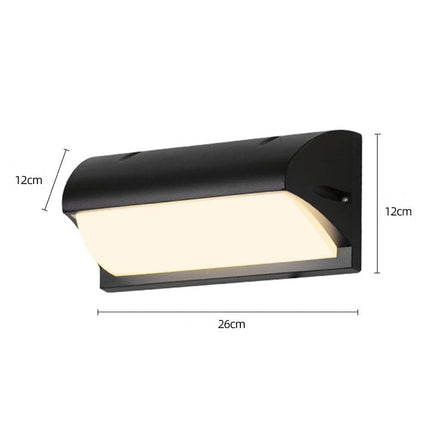 Applique murale LED extérieure en métal noir Hallen — LZ4X9QJ