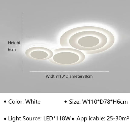 Plafonnier LED moderne pour décoration intérieure et éclairage élégant — LZ4X9T2