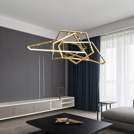 Lustre suspension géométrique en silicone pour décoration moderne — LZ4X9P