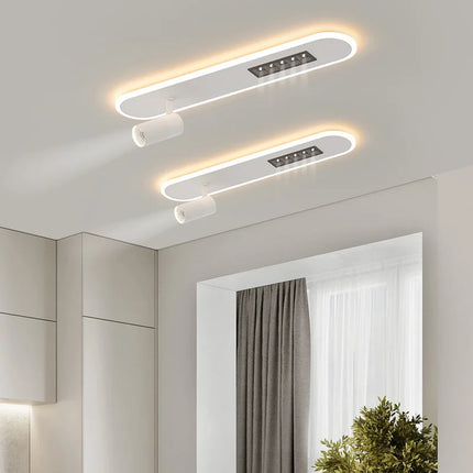 Lustre LED nordique long à bandes pour salon, chambre et balcon — LZ4X9P