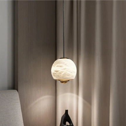 Suspension LED en marbre naturel espagnol pour bar et restaurant — LZ4G7T9