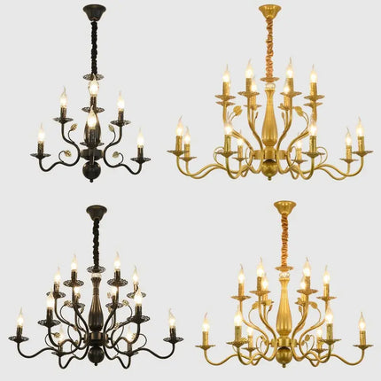 Lustre suspension rétro en tissu pour décoration campagne — LZ4M9X