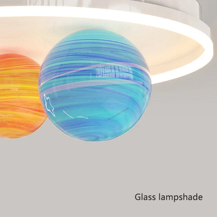 Lustre créatif en verre coloré forme planète et étoile pour école maternelle — LZ4XJ9