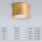 Grain de bois / Dimmable / Blanc chaud | 7W