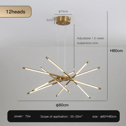 Lustre LED en forme de bâton pour décoration intérieure — LZ4X9P
