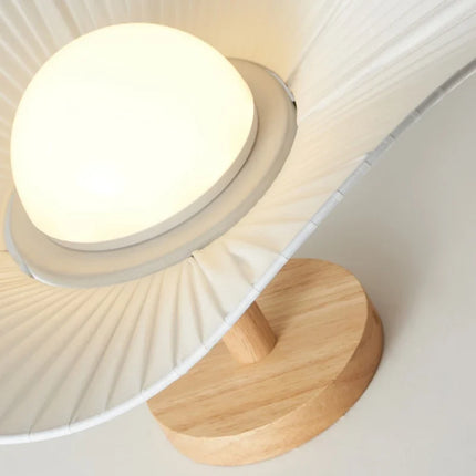Lustre suspension nordique en bois et tissu pour intérieur — LZ4X9P