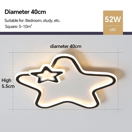 Plafonnier LED moderne en forme d’étoile pour intérieur — LZ4X9J