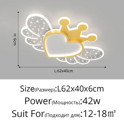 Lustre LED ultra lumineux style nordique avec décoration cœur — LZ4X9P2