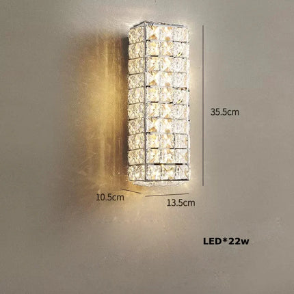 Plafonnier LED carré cristal style art déco moderne élégant — LZ4X9T2