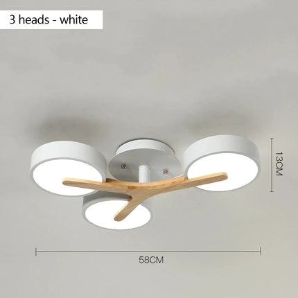 Lustre suspension en bois lumineux style nordique pour intérieur — LZ4X9T