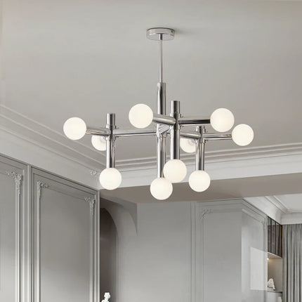 Lustre chrome au design artistique pour éclairage intérieur — LZ7D9X