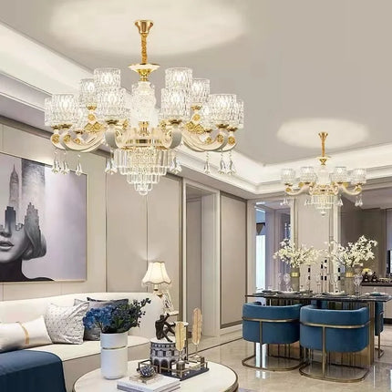 Lustre en verre cristal au design moderne pour intérieur élégant — LZ4X9B