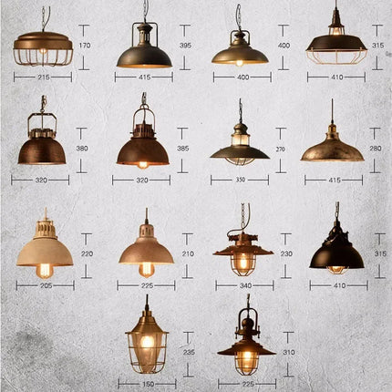 Suspension vintage style industriel avec ampoule LED E27 pour cuisine et bar — LZ4X9P2