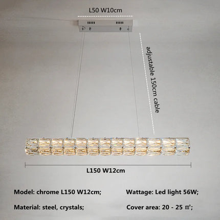 Lustre moderne LED en cristal K9 pour décoration intérieure — LZ4X9M
