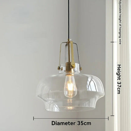 Suspension LED en verre style nordique moderne — LZ4X9P