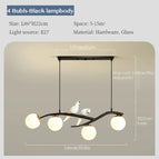 Corps de lampe noir / Ronde blanche laiteuse / Lumière blanche | CHINE