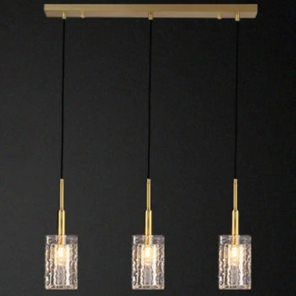 lustre en cristal doré design pour intérieur élégant et moderne
