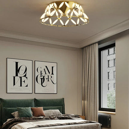 Plafonnier LED minimaliste avec abat-jour fantaisie design moderne — LZ4XJ9