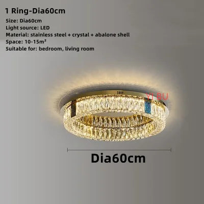 Plafonnier LED rond en acier inoxydable style nordique — LZ4P9XJ