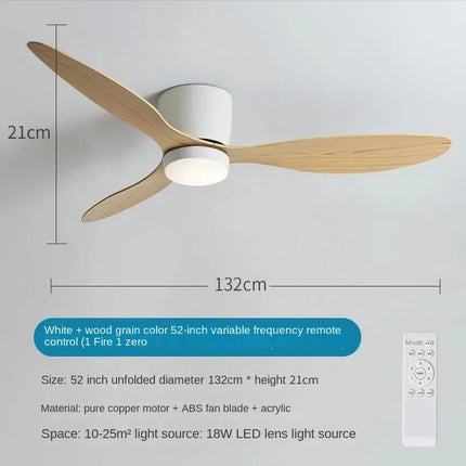 Plafonnier ventilateur style nordique pour intérieur moderne — LZ4X9P